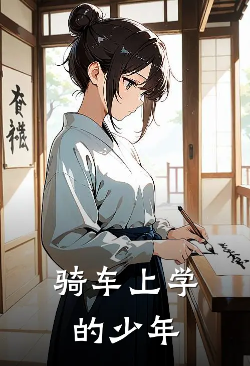 骑车上学的少年